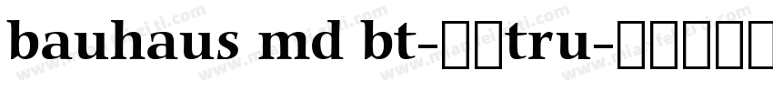 bauhaus md bt-常规tru字体转换